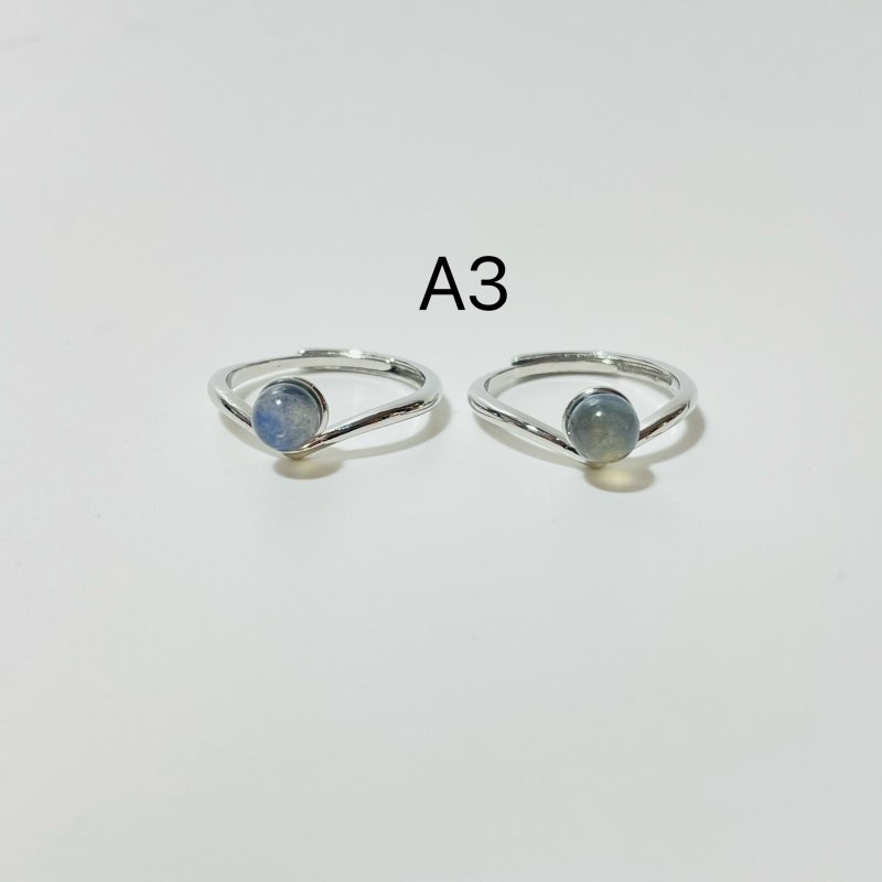 3 Types Labradorite Ring Moon Cat Crown Shape - Wholesale Crystals