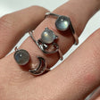 3 Types Labradorite Ring Moon Cat Crown Shape - Wholesale Crystals