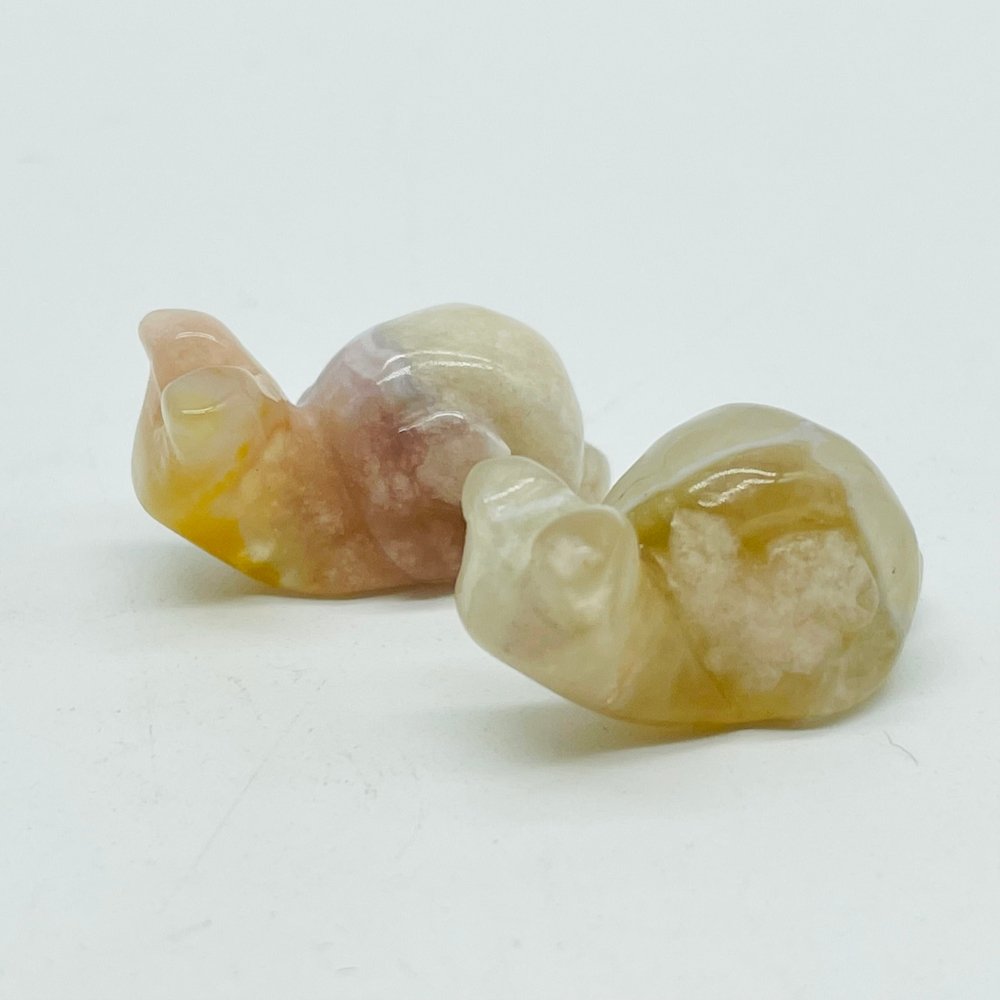 4 Types Mini Snail Carving Crystal Wholesale Howlite & Chevron Amethyst Sakura Agate -Wholesale Crystals