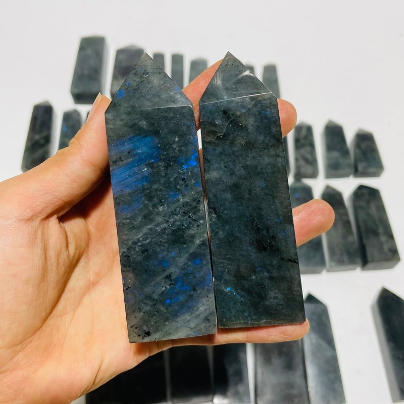 41 Pieces Labradorite Four-Sided Tower Points Wholesale -Wholesale Crystals