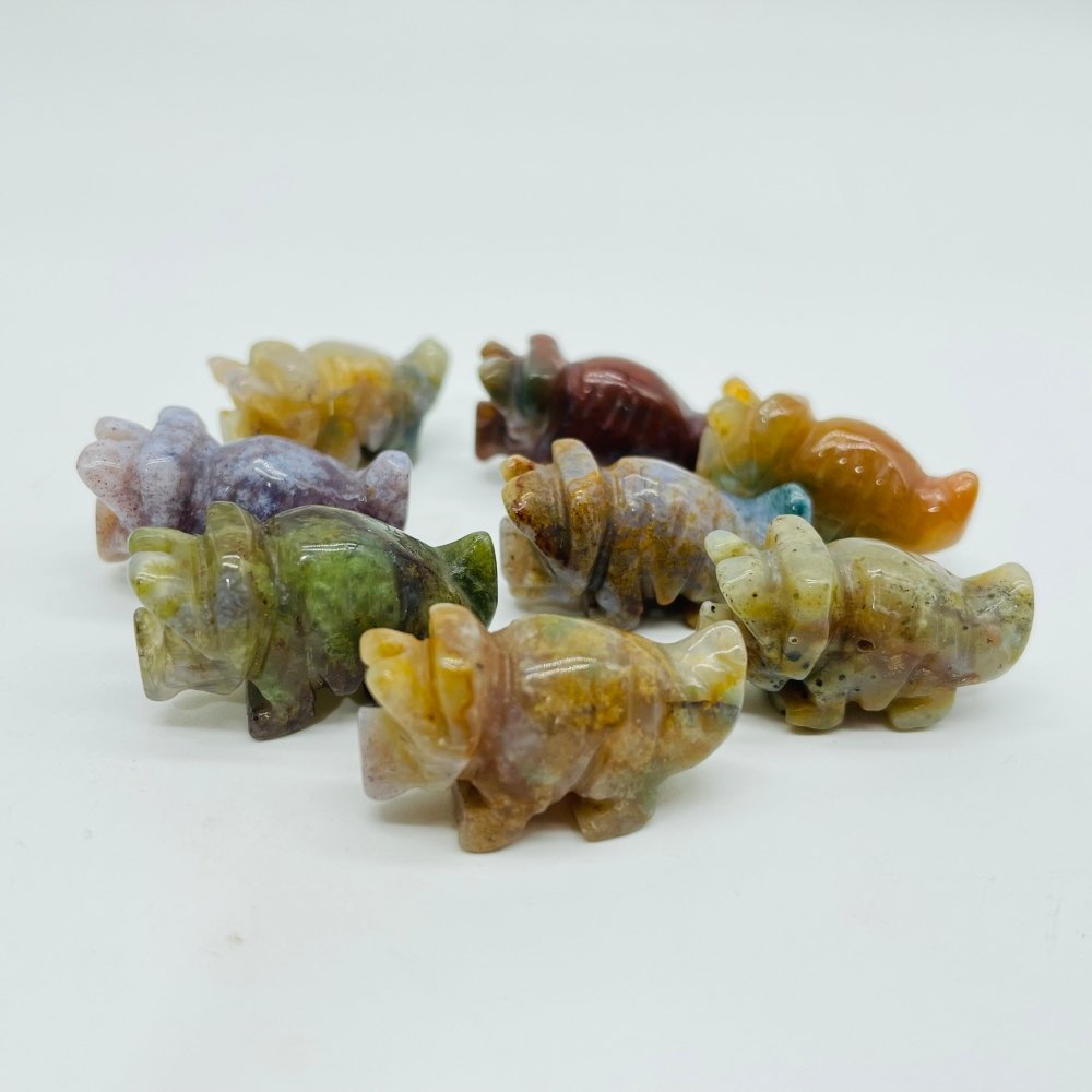 5Types Mini Three Horns Dinosaur Carving Wholesale -Wholesale Crystals