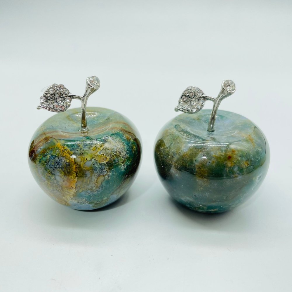 6 Types Chevron Amethyst&Labradorite Howlite Apple Carving Wholesale -Wholesale Crystals