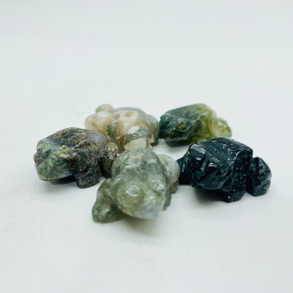 6 Types Mini Frog Carving Que Sera Rose Quartz Animals Wholesale -Wholesale Crystals