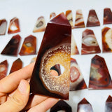 35 Pieces Carnelian Geode Tower Points -Wholesale Crystals