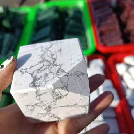 Howlite stone cube -Wholesale Crystals
