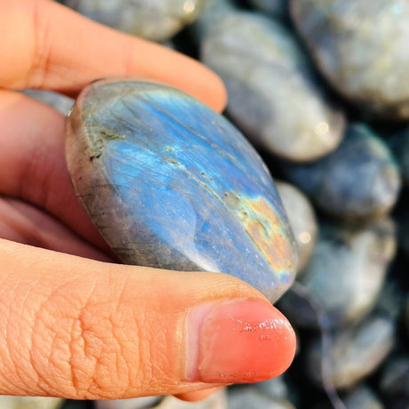 Blue&Yellow Labradorite Palm Wholesale -Wholesale Crystals