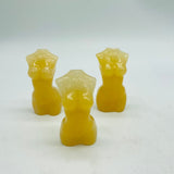 Goddess Carving Wholesale Howlite Yellow Calcite -Wholesale Crystals
