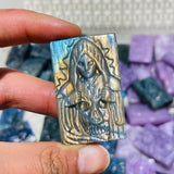 Grim Reaper Death Carving Wholesale Lepidolite Labradorite -Wholesale Crystals