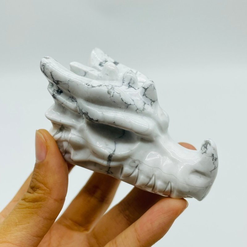 Howlite Dragon Head Carving Wholesale -Wholesale Crystals