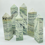 Large Dendritic Sage Jasper Tree Stone Four-Sided Tower Point Wholesale -Wholesale Crystals