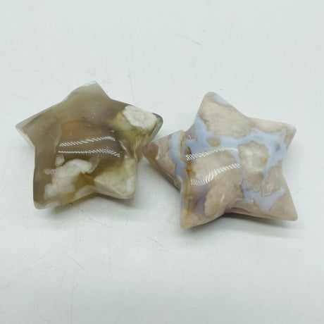 Sakura Flower Agate Star&Moon Carving Wholesale -Wholesale Crystals